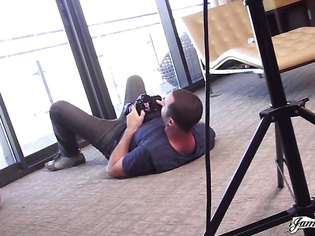 Behind porn shoot with Abella Danger and James Deen