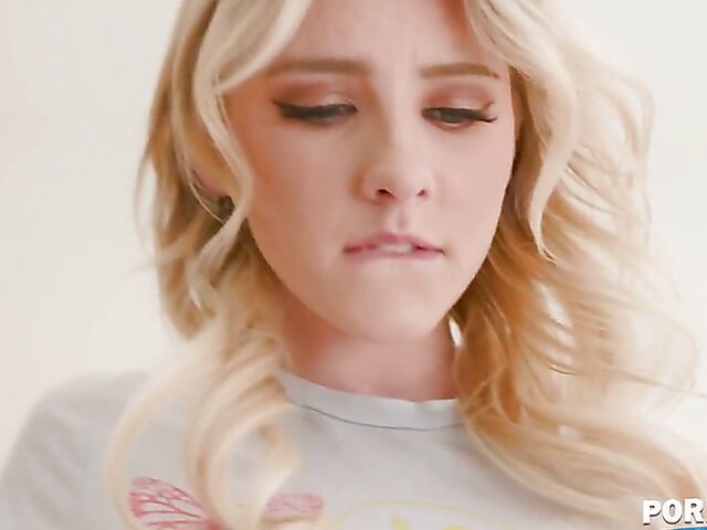 Horny blonde teen Melody Marks fucks everywhere