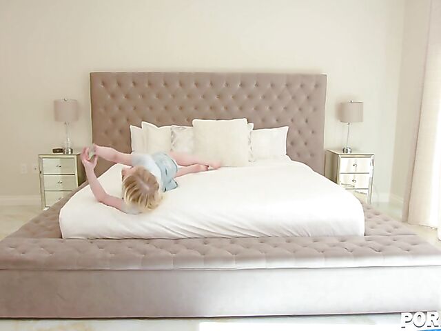 Horny blonde teen Melody Marks fucks everywhere