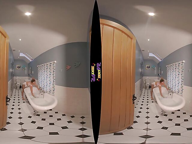 3D VR erotic bathroom solo with Chelsea Essex