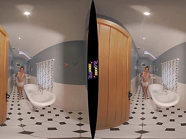 3D VR erotic bathroom solo with Chelsea Essex