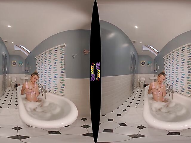 3D VR erotic bathroom solo with Chelsea Essex