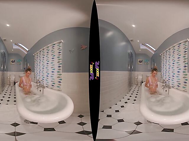 3D VR erotic bathroom solo with Chelsea Essex