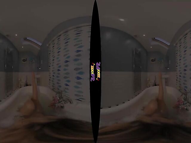 3D VR erotic bathroom solo with Chelsea Essex