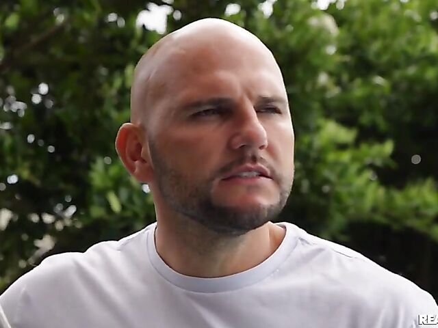 Cute bikini babe Leana Lovings gets turned on and fucked by a pool guy