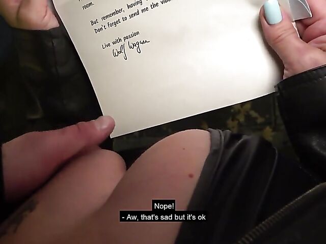 Short-haired German MILF Rubina gets a cock in the street