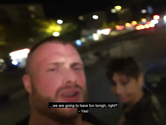 Short-haired German MILF Rubina gets a cock in the street