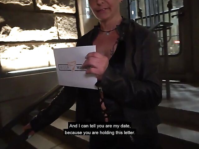 Short-haired German MILF Rubina gets a cock in the street