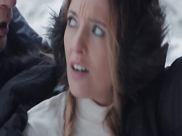 Winter outdoor sex in the snow and standing doggystyle with Natty Mellow