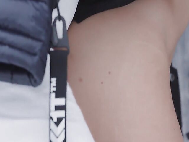 Winter outdoor sex in the snow and standing doggystyle with Natty Mellow