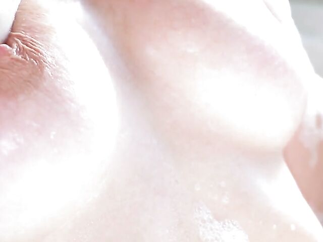 Interracial oil fuck in the bathroom with wet natural tits babe Riley Reign