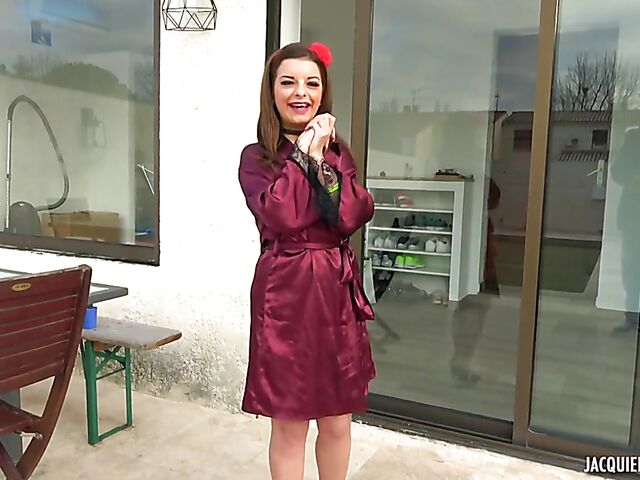 French DP in lingerie with nasty Mary Jane