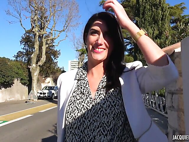 One guy and two shaved girls in stockings threesome with Ashley Morena and Jade