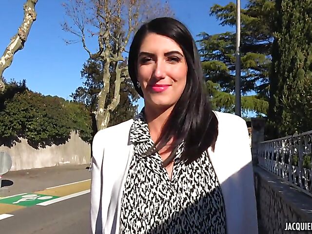 One guy and two shaved girls in stockings threesome with Ashley Morena and Jade