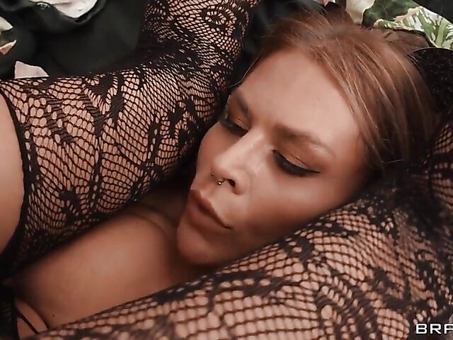 Lingerie anal in a bodystocking with big titty natural girl Zlata Shine getting assfucked by Jordi