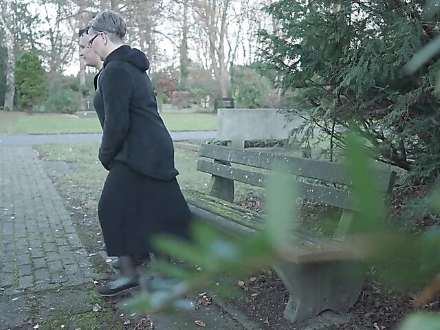 Short haired mature widow Petra picks up a young guy to fuck his hard cock