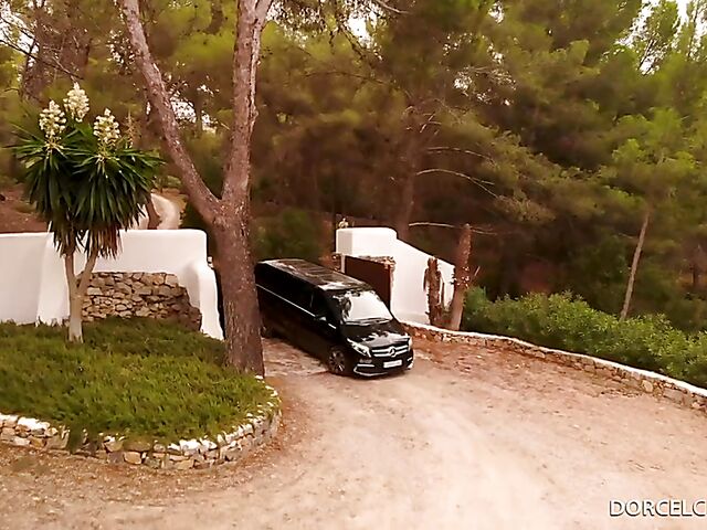 Beautiful euro foursome with hot brunettes Clara Mia and Candie Luciani