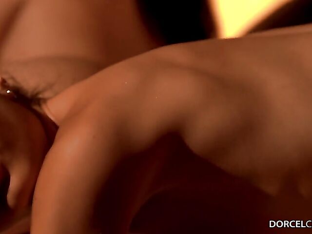 Beautiful euro foursome with hot brunettes Clara Mia and Candie Luciani