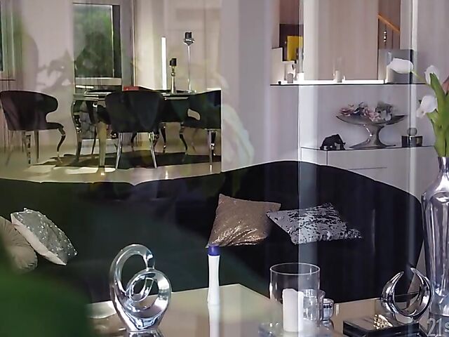 Sexy anal creampie in black lingerie with stunning Angelica Heart