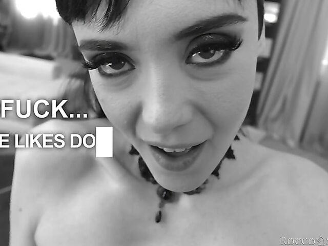 Slut in stockings Catherine Knight and Rocco Siffredi anal