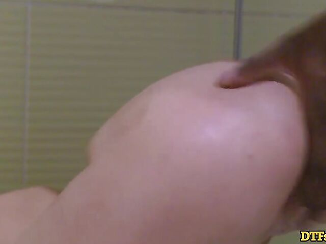 Interracial shower sex and pussy insertion with wet Aliz