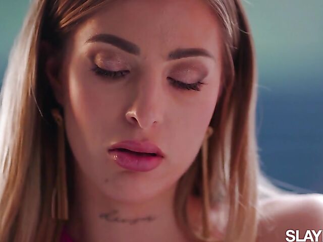 Gorgeous lesbian babes Emily Willis and Azul Hermosa lick each other