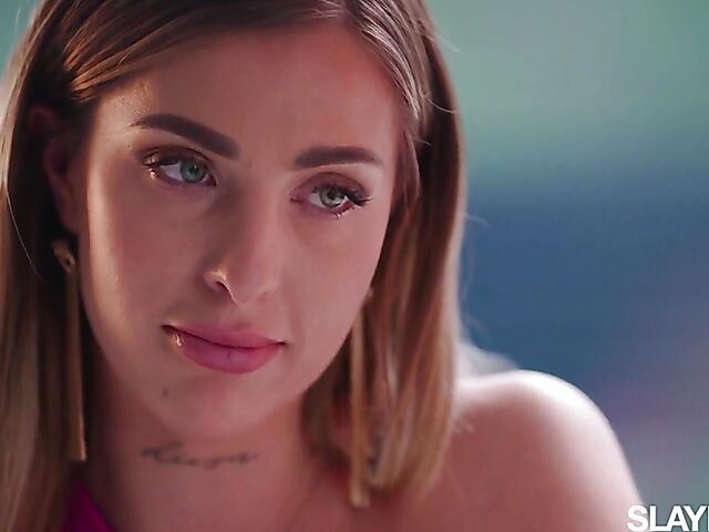 Gorgeous lesbian babes Emily Willis and Azul Hermosa lick each other