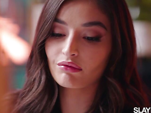 Gorgeous lesbian babes Emily Willis and Azul Hermosa lick each other