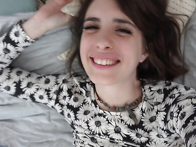 POV hairy girlfriend Pearl Sage takes a cock from your perspective