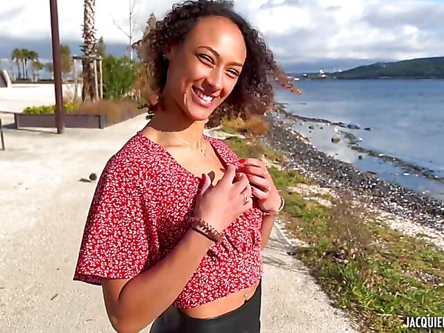 Exotic girl in black boots Lucie fucks a french guy