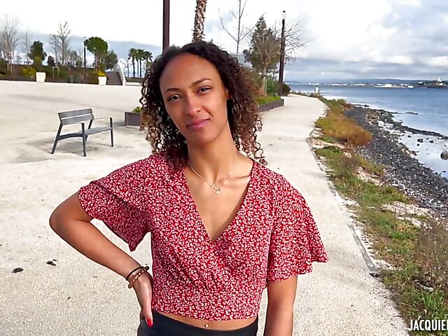 Exotic girl in black boots Lucie fucks a french guy