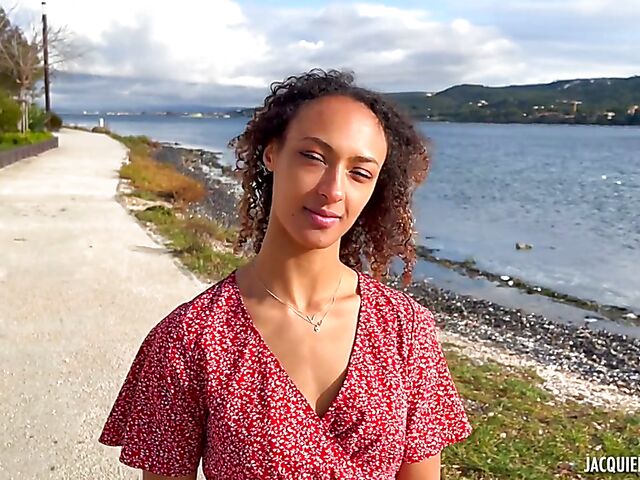 Exotic girl in black boots Lucie fucks a french guy