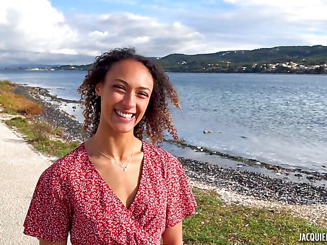 Exotic girl in black boots Lucie fucks a french guy