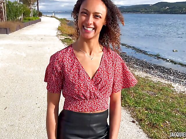 Exotic girl in black boots Lucie fucks a french guy