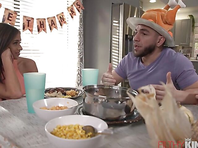 The best Thanksgiving ever with big boobs latina Armani Black