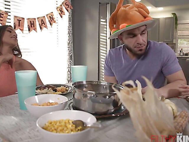 The best Thanksgiving ever with big boobs latina Armani Black