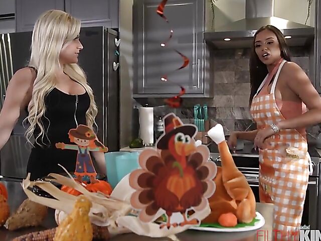 The best Thanksgiving ever with big boobs latina Armani Black
