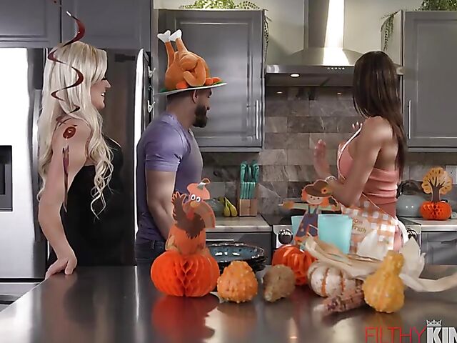 The best Thanksgiving ever with big boobs latina Armani Black