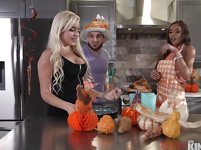 The best Thanksgiving ever with big boobs latina Armani Black