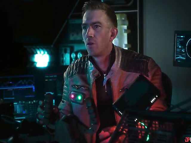 Big tits redhead Amber Jayne fucks captain Danny D in the space