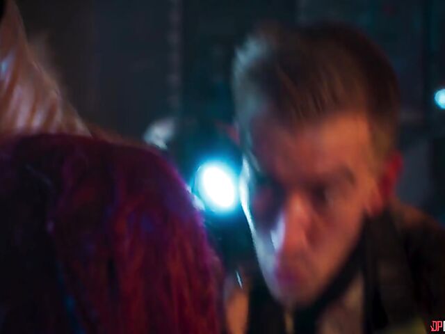 Big tits redhead Amber Jayne fucks captain Danny D in the space