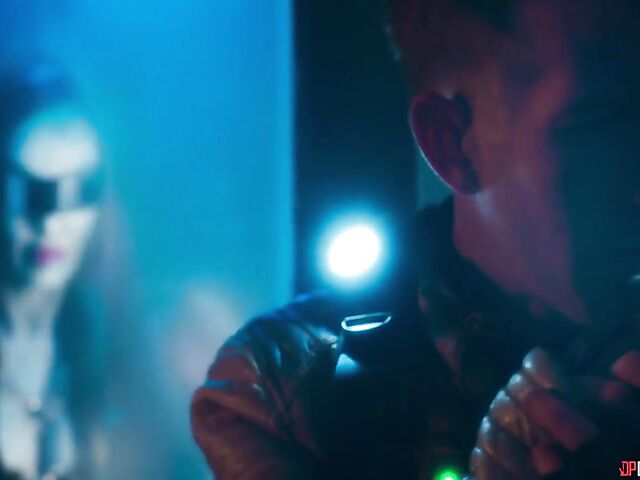 Big tits redhead Amber Jayne fucks captain Danny D in the space