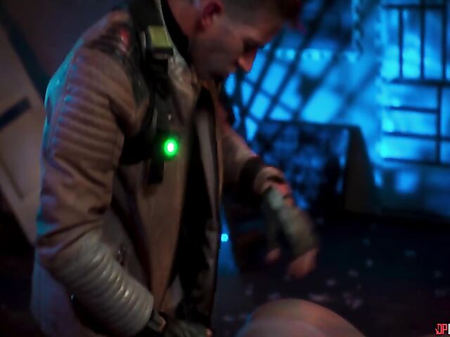 Big tits redhead Amber Jayne fucks captain Danny D in the space