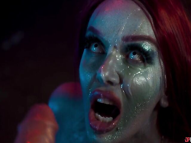 Big tits redhead Amber Jayne fucks captain Danny D in the space