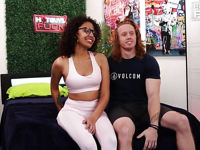 Passionate interracial couple sex video with Ash Riley and Alix Pena