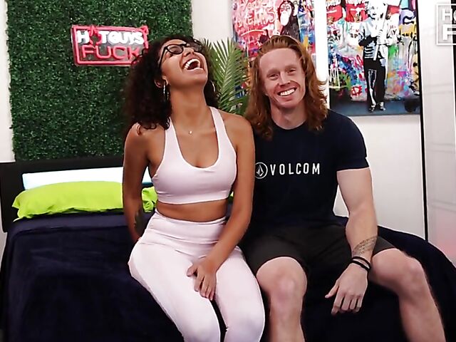 Passionate interracial couple sex video with Ash Riley and Alix Pena