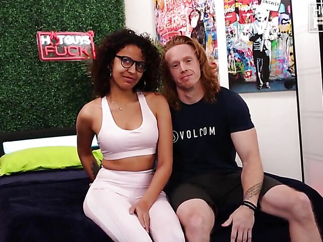 Passionate interracial couple sex video with Ash Riley and Alix Pena