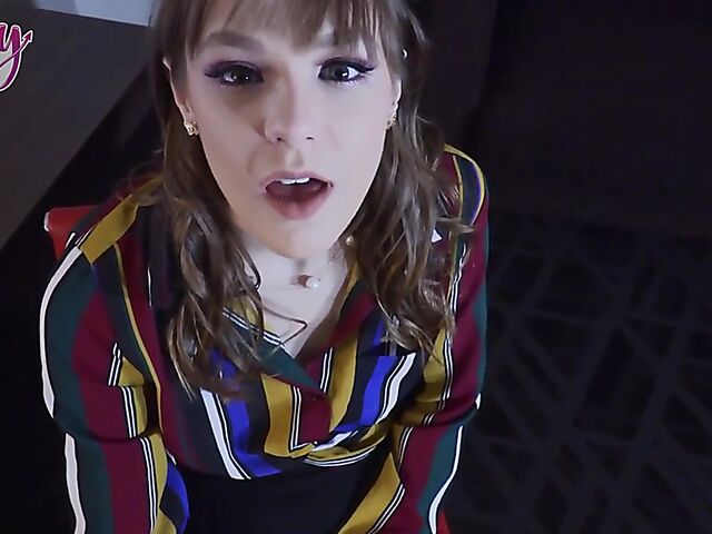 Natural teen POV with a hard cock for her mouth and twat featuring Rebecca Vangaurd aka Sailor Luna