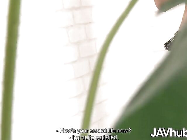 Skinny Japanese massage girl Erina Takigawa blows and fucks an old guy