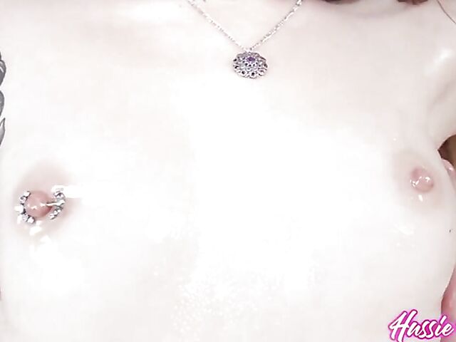 Tattooed teen Valerica Steele fucks a cock till her pussy squirts